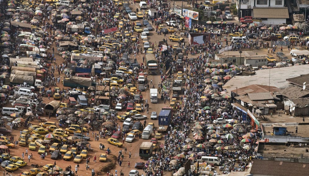 Aerial view of Monrovia