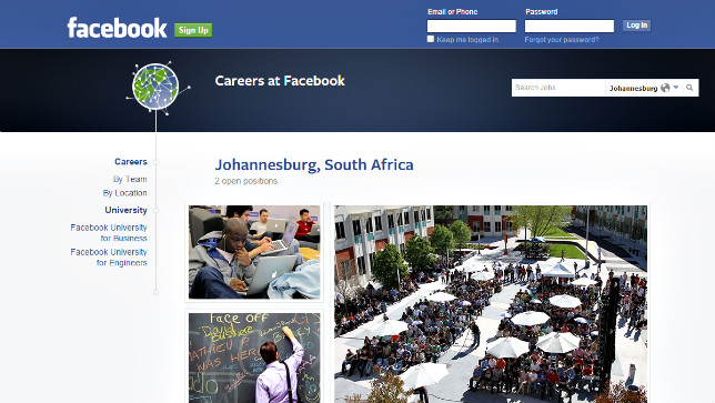 Facebook Career Johannesburg
