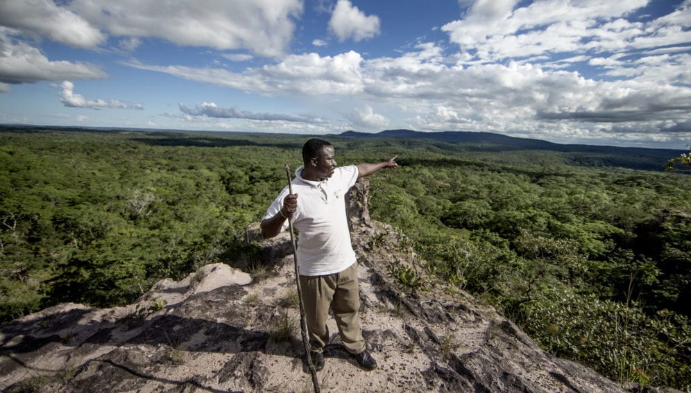 Said Masudi, chairman of Tunduru WMA, surveys the landscape