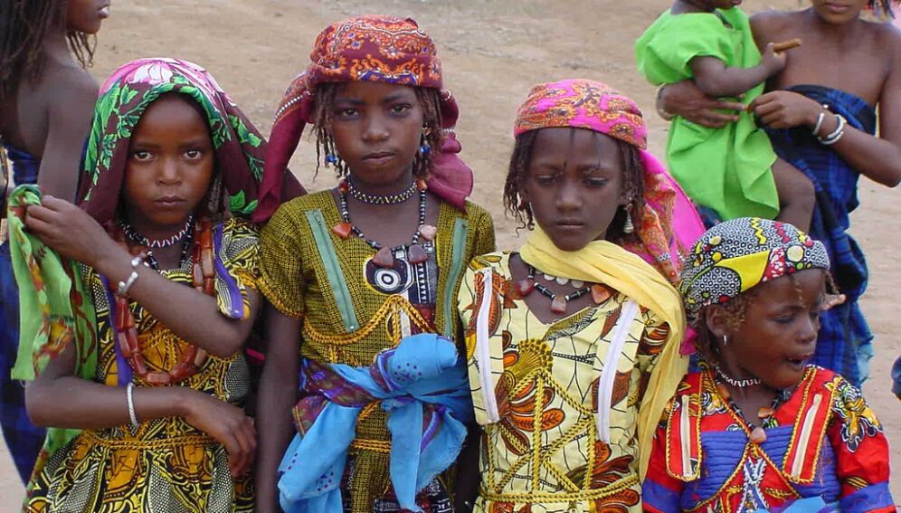 African teen girls