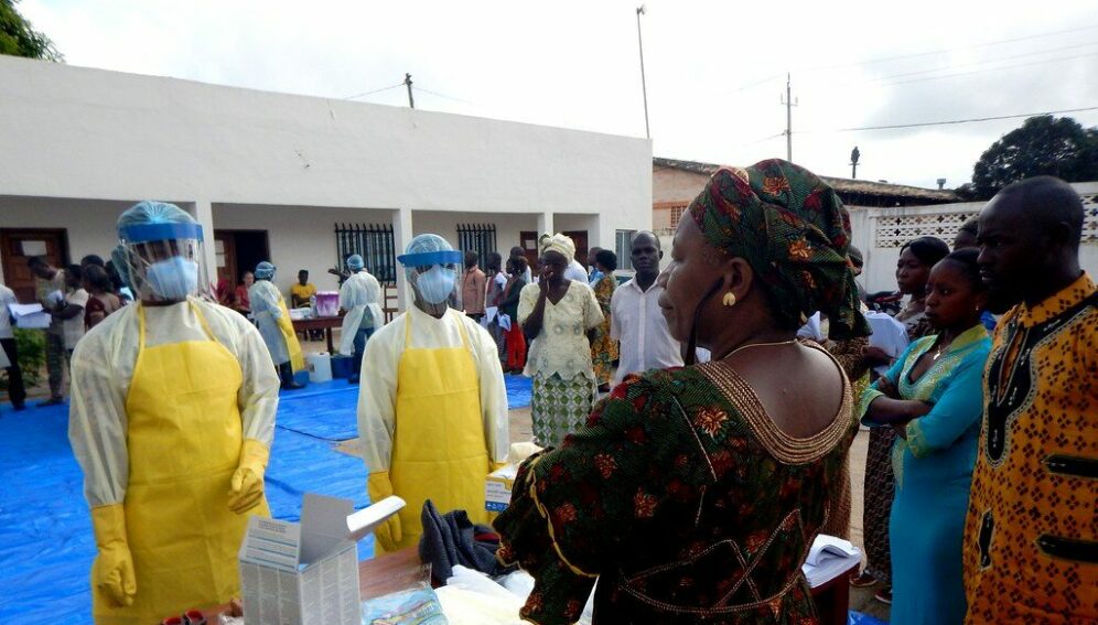 Ebola workers in Guinaa