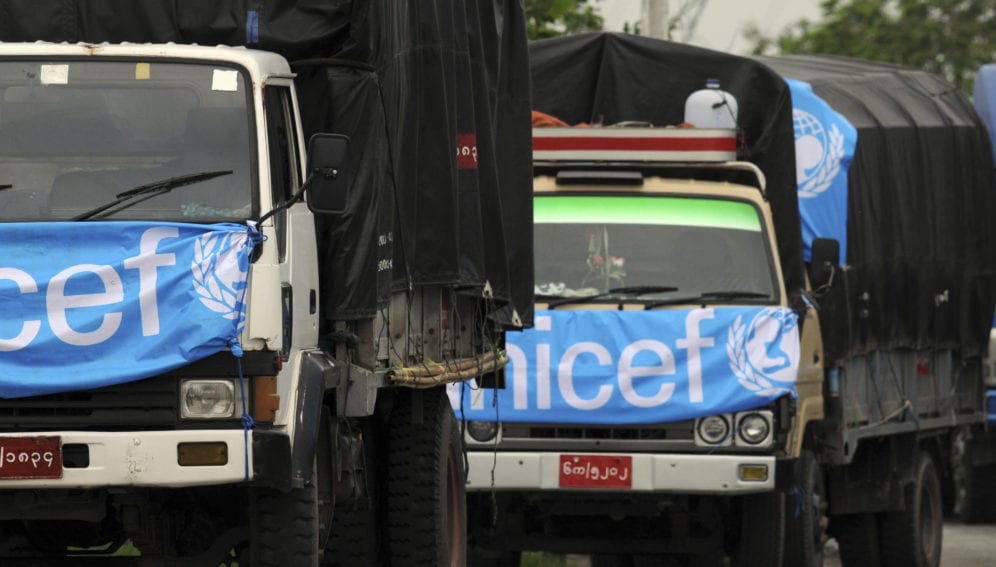 UNICEF trucks