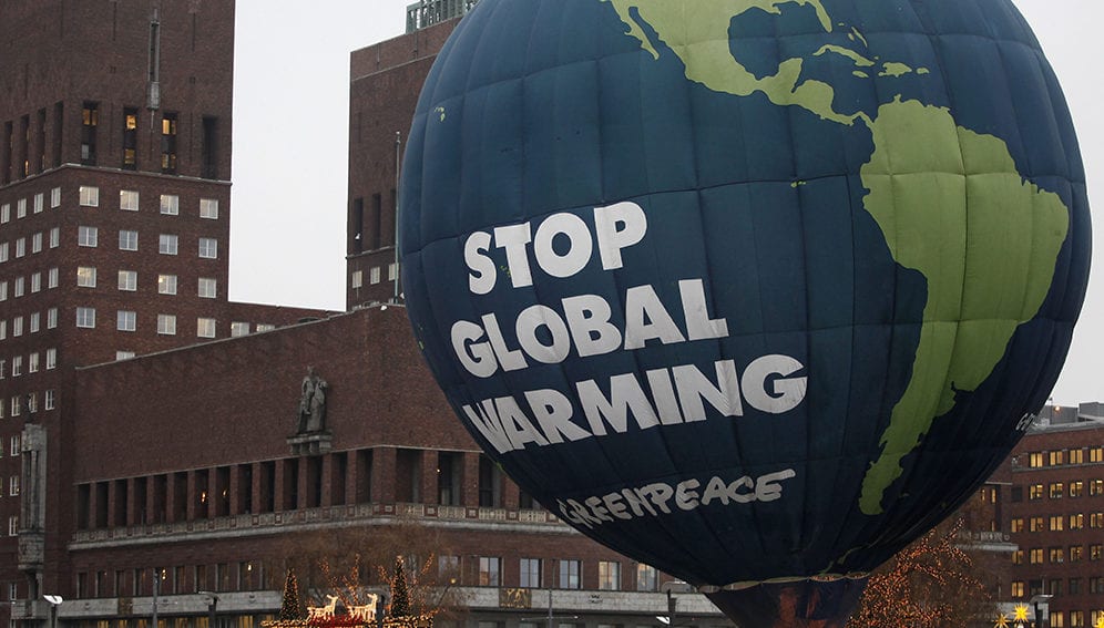 Balloon with Stop global warming - Main