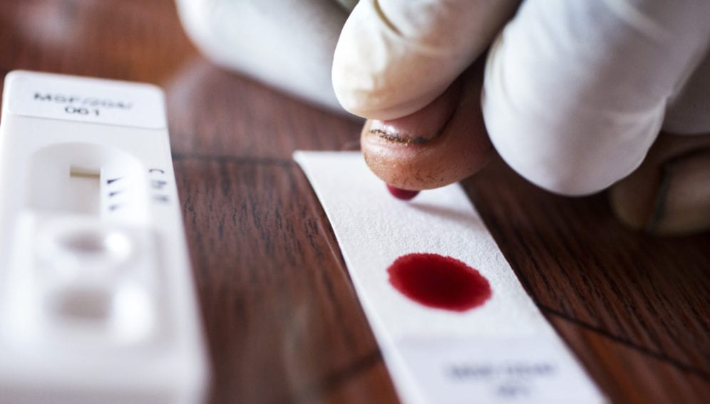 Blood test for malaria