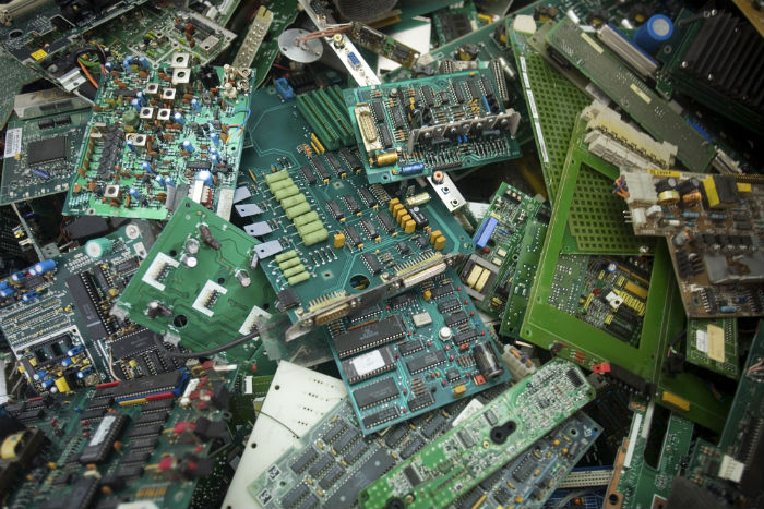 Discarded motherboards