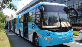 Traffic-choked Manila turns to hybrid bus-train