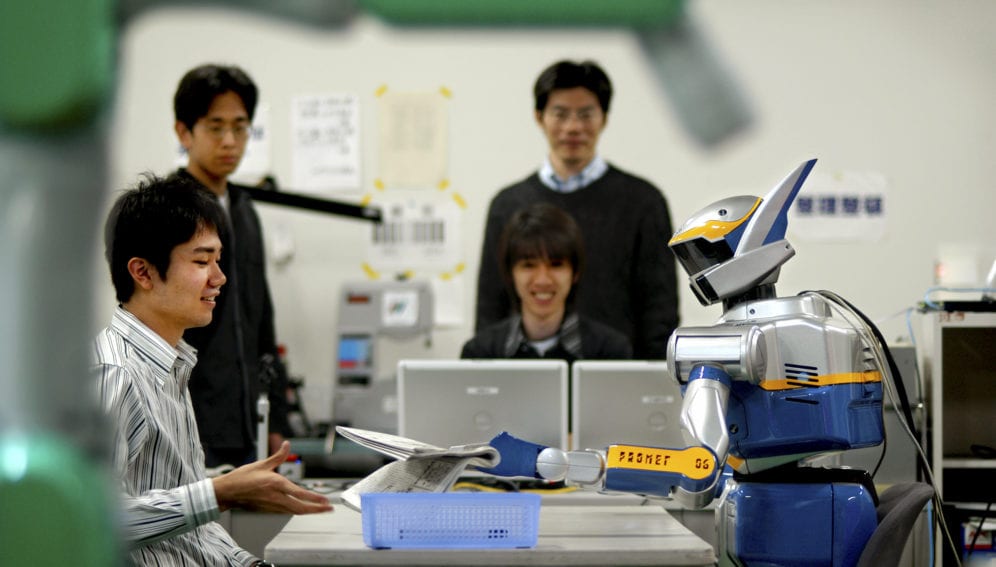 japanese students work on robot_panos