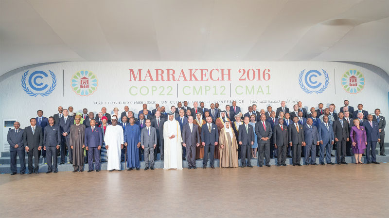 Marrakech Climate Change Conference posed for a group photo