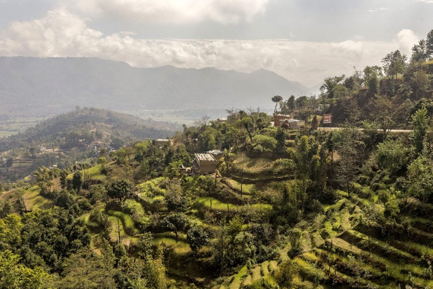 Terraced fields in Kavre district in Kathmandu Valley, about 40 kilometres from Nepal’s capital. Two villages in the district have become ‘smart’ to help them adapt to climate change
