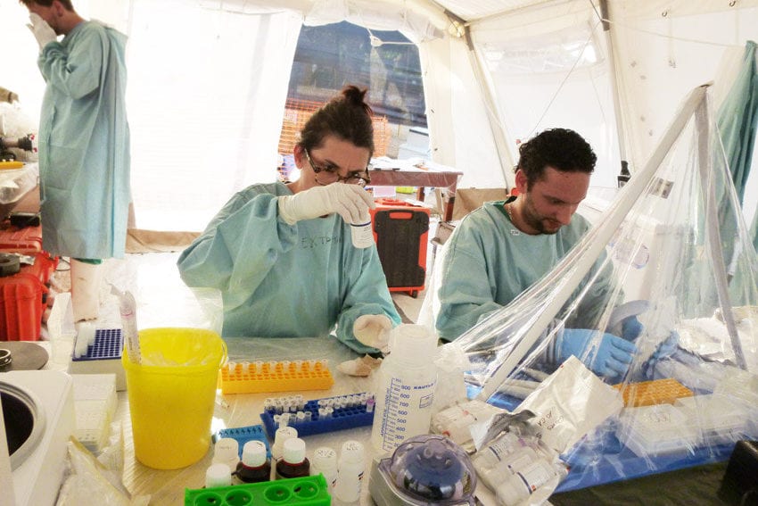 Ebola researchers