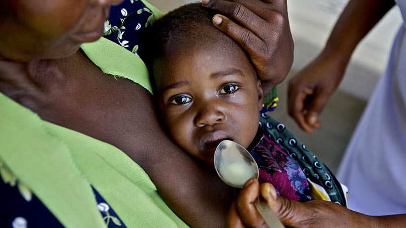 Malaria treatment for child in Tanzania