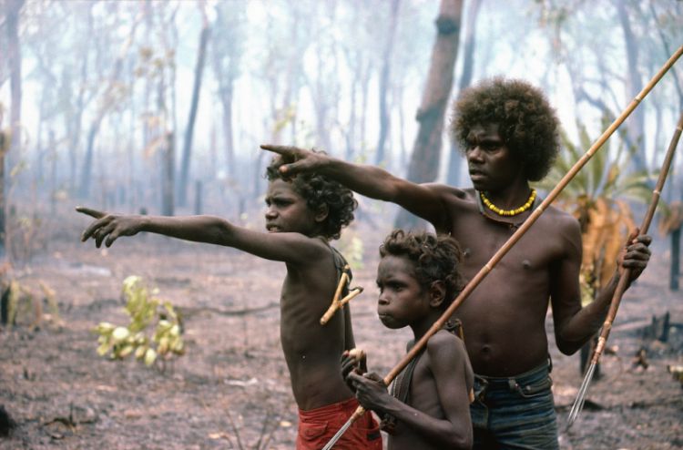 Aborigines hunting