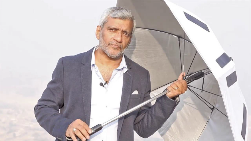 Solar powered umbrella for hajj