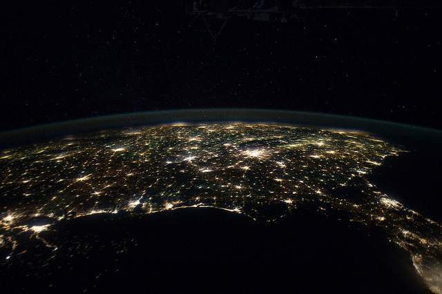 US at night_Flickr_NASA's Marshall Space Flight Center