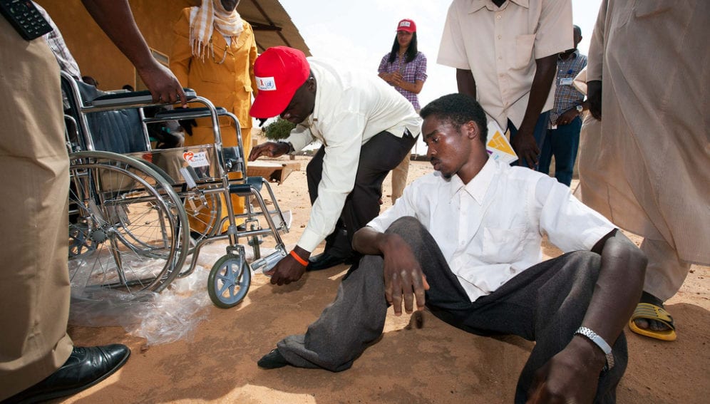 Wheelchair problems with tech_UNAMID