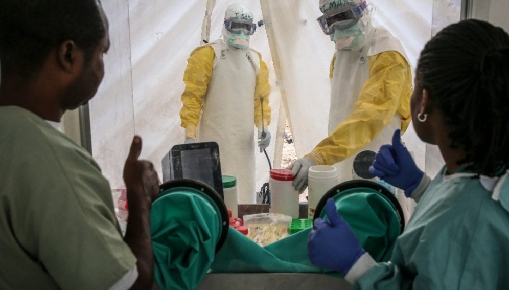 Ebola fighters in DRC