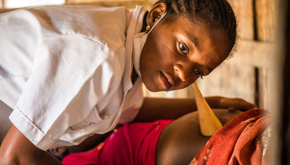 A midwife conducts antenatal care in Vohipeno, Madagascar. Public Domain - CC0 Image