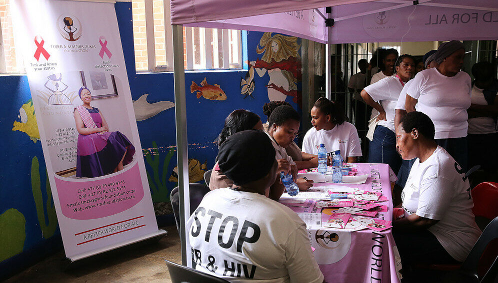 HIV testing centre in South African prison