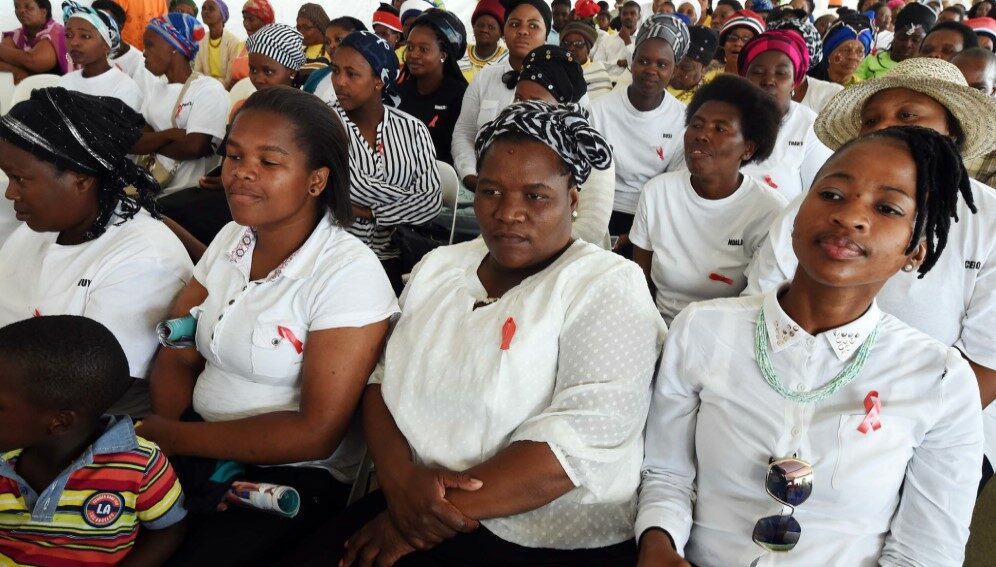 Members of the community of Ndevana attending the World Aids Day Build-up Programme