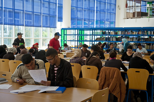 Library at Mohammed V University brain drain