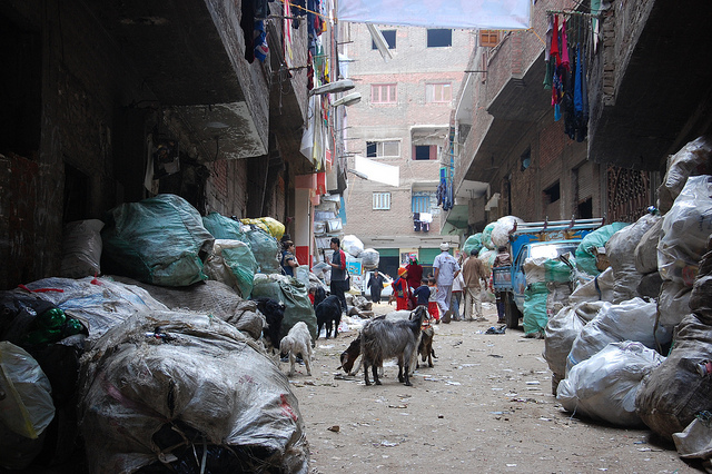 Garbage City in Cairo Egypt