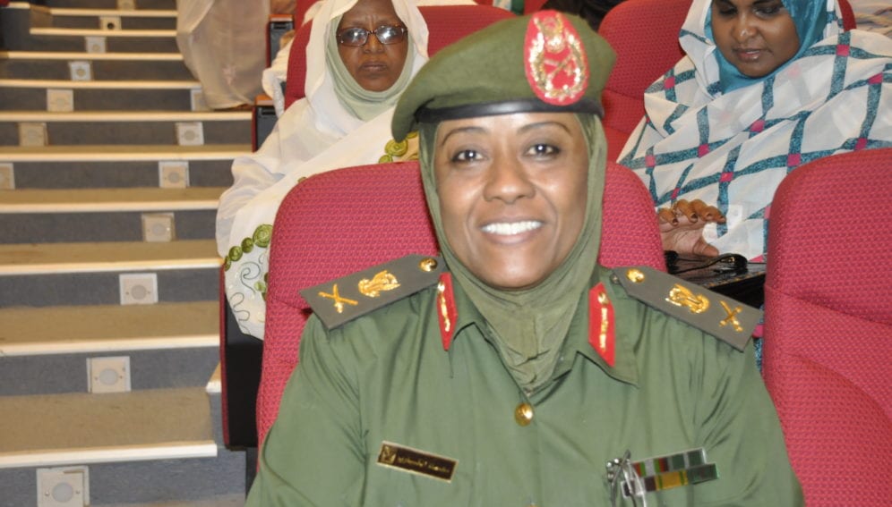 Suad carp first brigade pharmacist in the Sudanese army