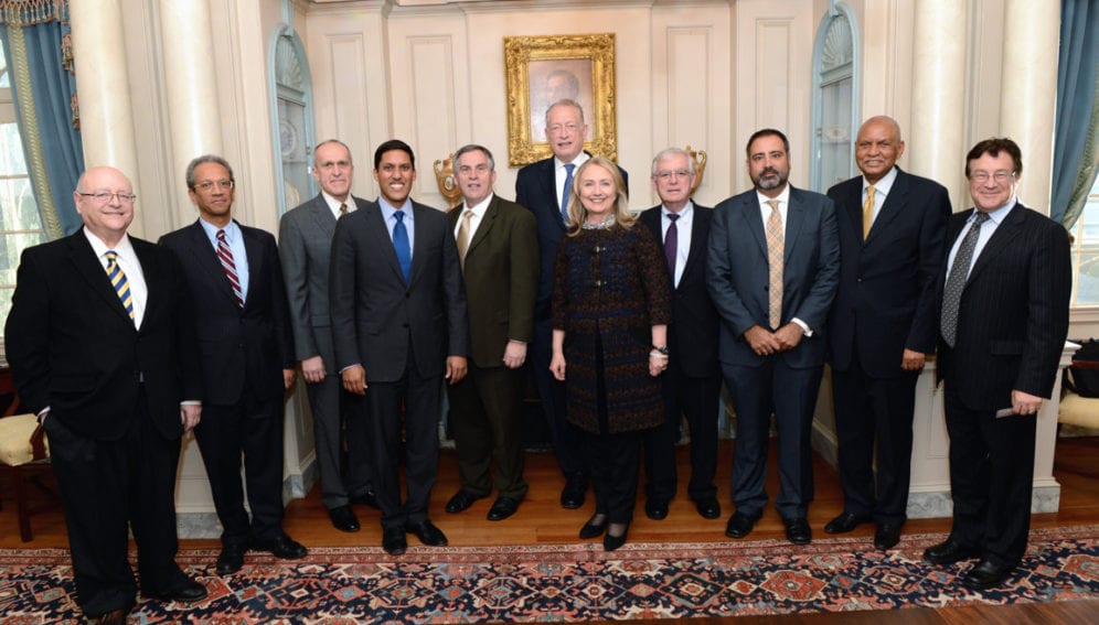 Secretary Clinton meets with university leadership from the Higher Education Solutions Network (HESN)
