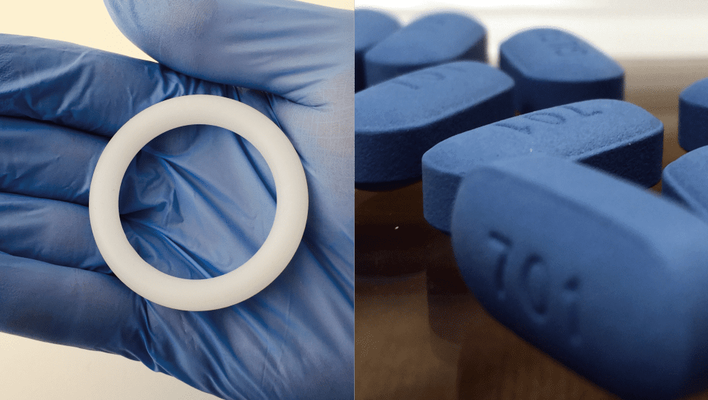 Dapivirine vaginal ring and tablets of oral PrEP medication