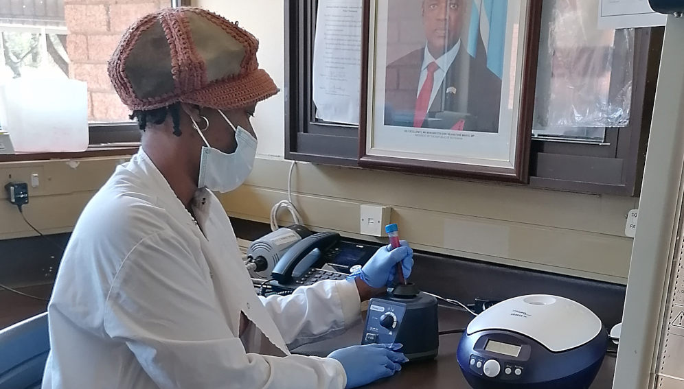 iaea Equipment being used to assist in the fight against COVID 19 at the Botswana National Veterinary Laboratory in Gaborone. 14 April 2021 Photo Credit: Botswana National Veterinary Laboratory