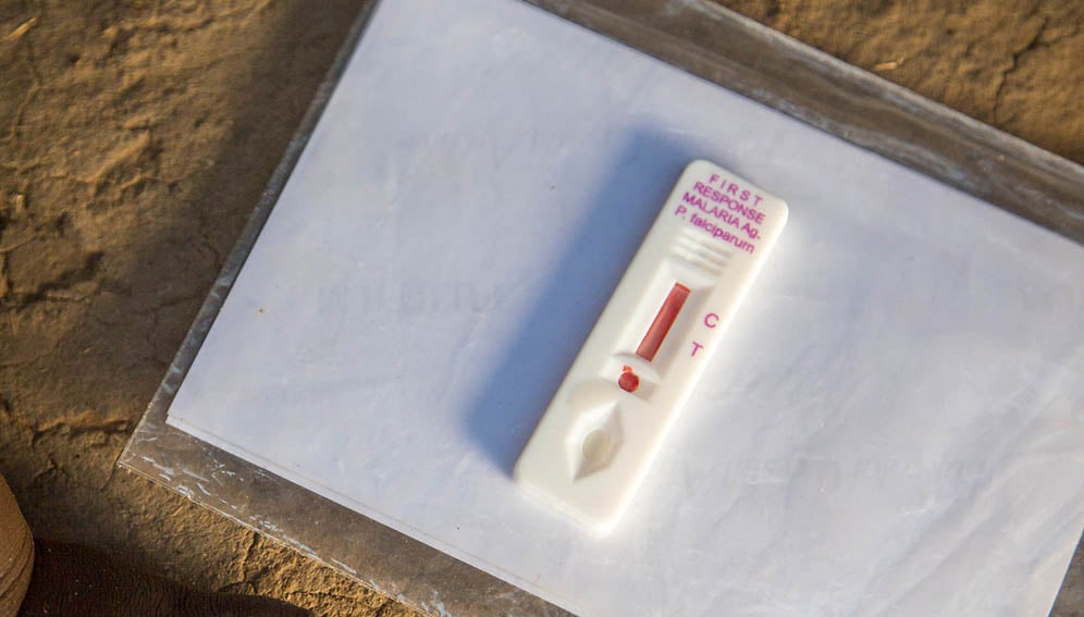 A malaria test kit, pictured at a health clinic in Busia, Western Kenya. Copyright: Living Goods (CC BY-NC-ND 2.0)