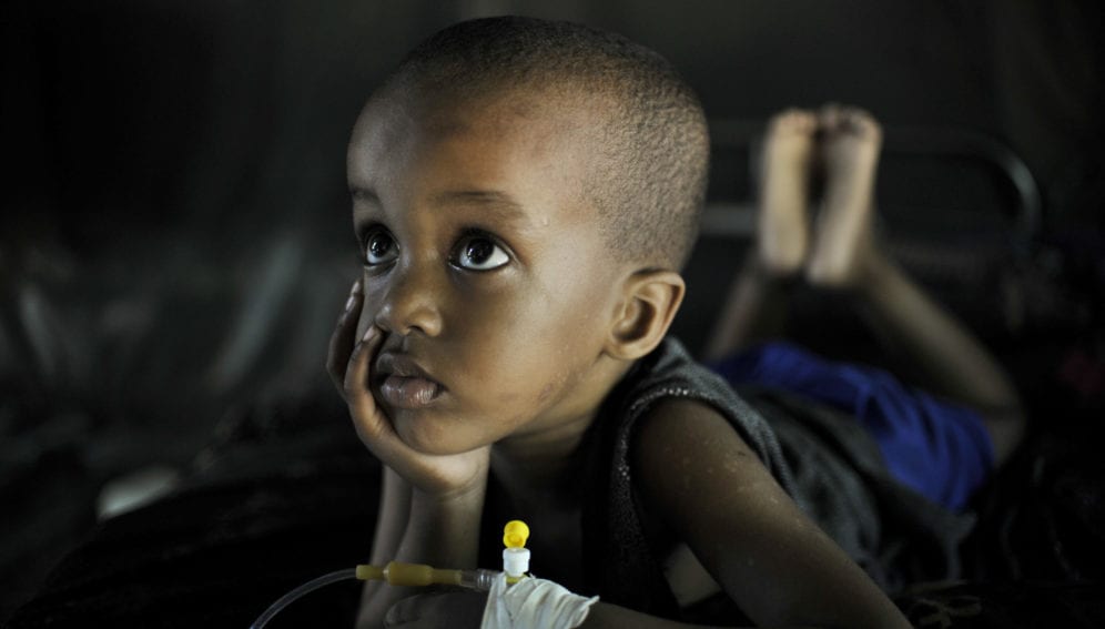 child suffering from Malaria