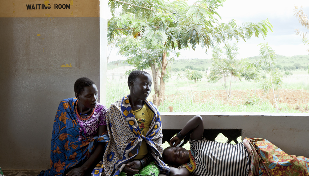 Lorengechora, Karamoja (Uganda). Women waiting for an ante-natal visit in the health centre.
