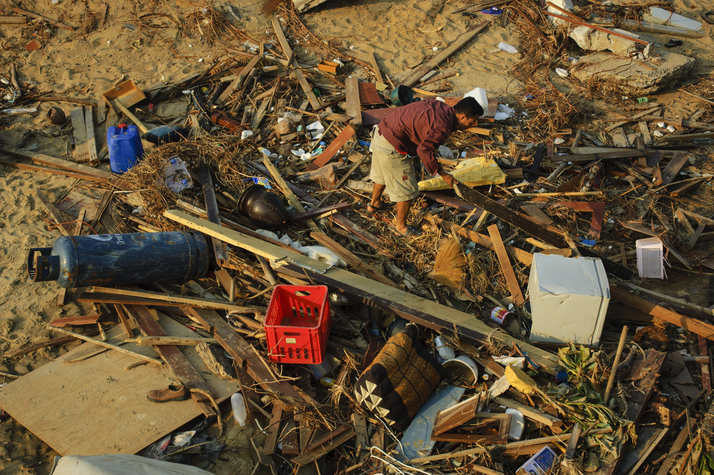 Scenes of destruction
