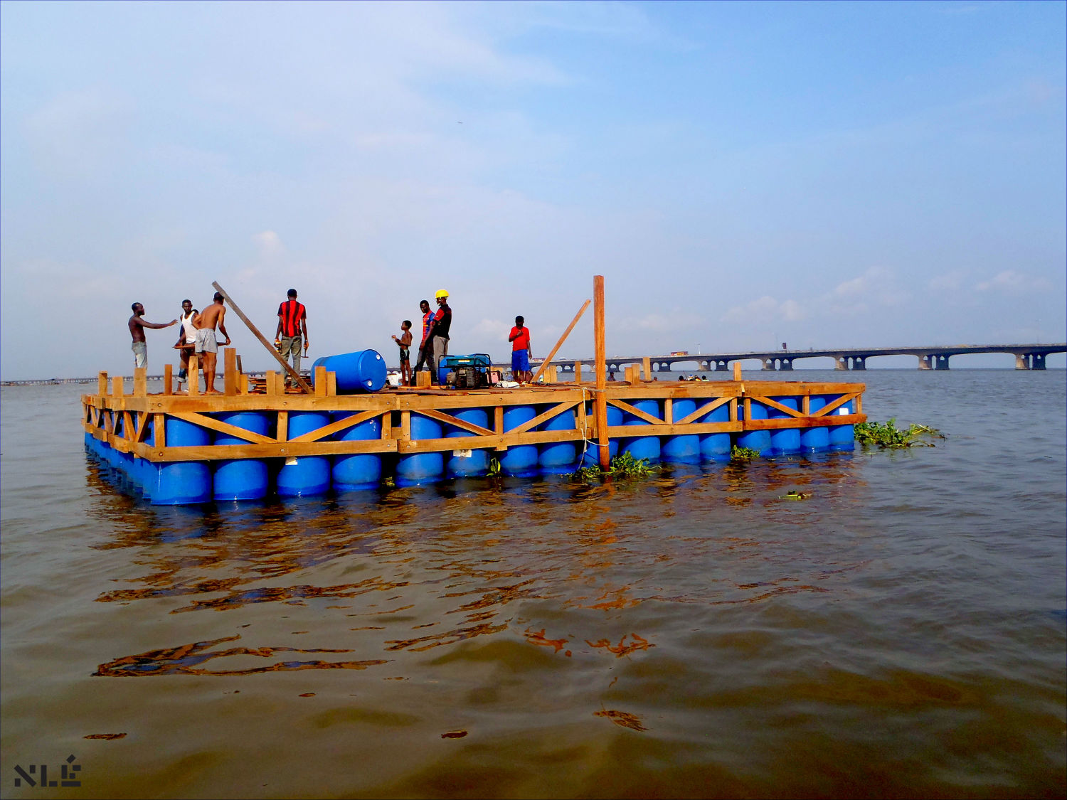 Construction begins for the Makoko floating school in Lagos, Nigeria. The design draws on local building styles and knowledge: local people have been involved from the start of the design process. Floating homes and schools can help people stay in their ancestral neighbourhoods rather than be relocated
