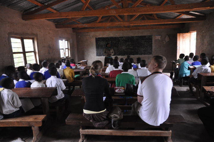 Ten pupils from this off-grid classroom in Kigonzili school tested the e-readers
