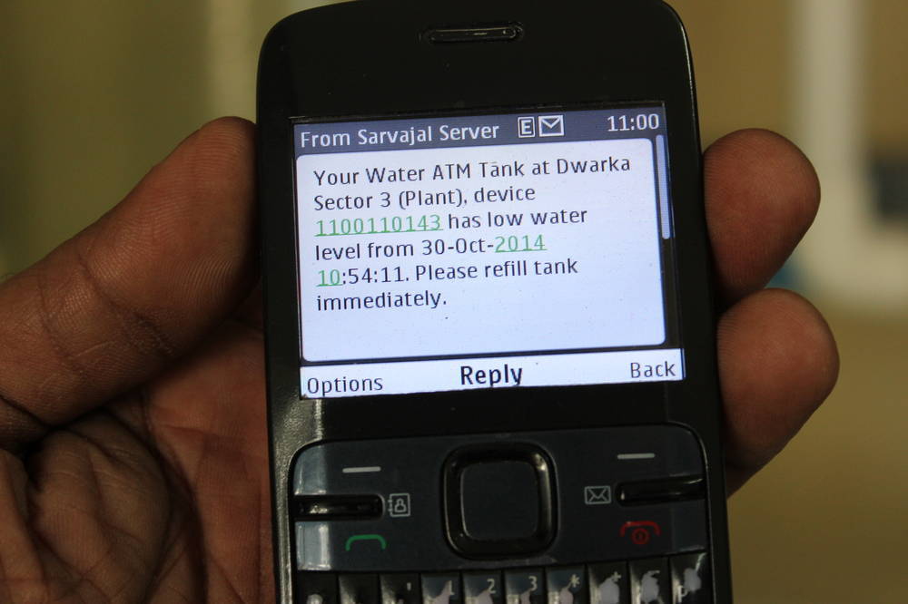 The plant operator receives real-time information about water levels in nearby ATMs through automated text messages. Similarly, if part of an ATM needs replacing, the system notifies the operator
