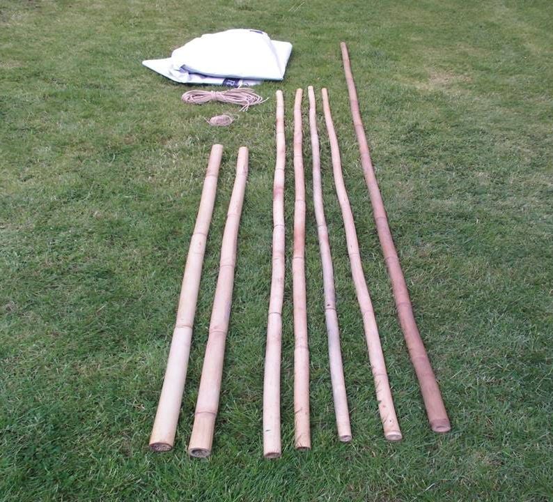 The bamboo shelter kit, for regions where the wood grows naturally, includes bamboo poles and rope (made from natural fibres) for lashing them together. The bamboo is treated over a period of six to eight weeks, to make it more resistant to rot from insects and fungal attacks&nbsp;
