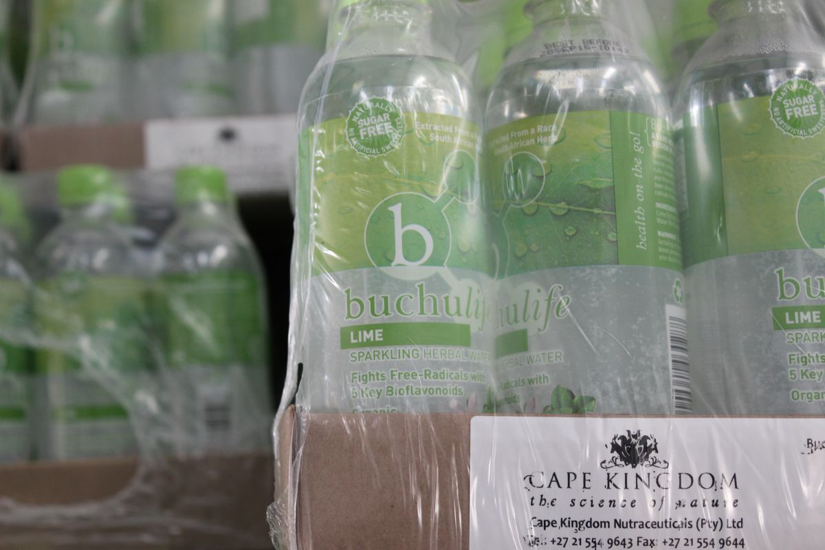 Flavoured water infused with buchu — the company’s first product. Stander learned about the healing properties of the plant from his mother, who used it to manage her arthritis. San elders told the company about its traditional use in treating digestive and urinary tract problems
