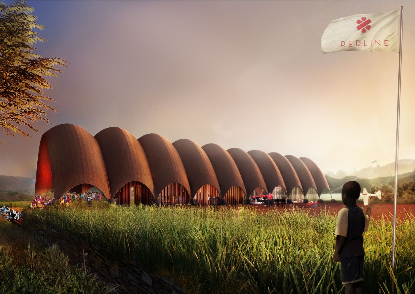 The drone port&rsquo;s aesthetics will be designed to be in harmony with local terrain. The vaulted structure will be made from bricks pressed from local raw materials. After some basic construction training, local people will be able to assemble the structures themselves, and the design allows multiple vaults to be linked depending on need.&nbsp;
