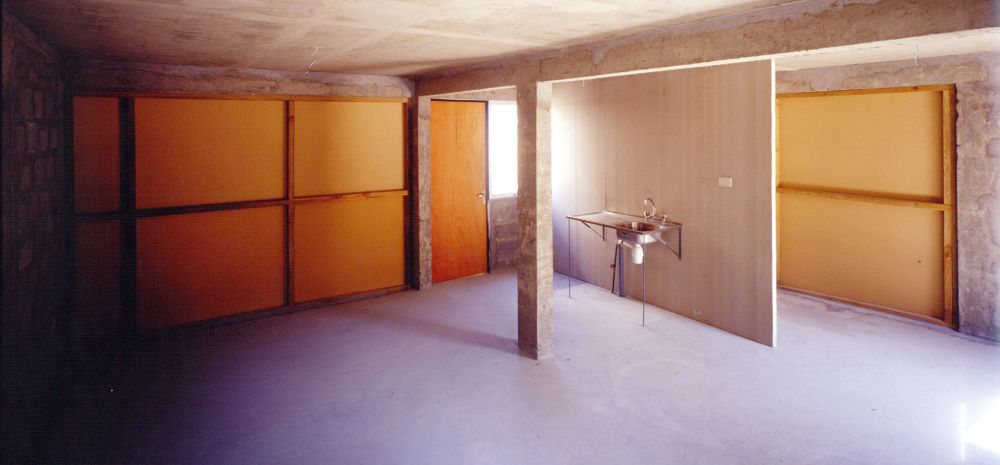 An interior of an Elemental house at Quinta Monroy, Chile, before residents move in
