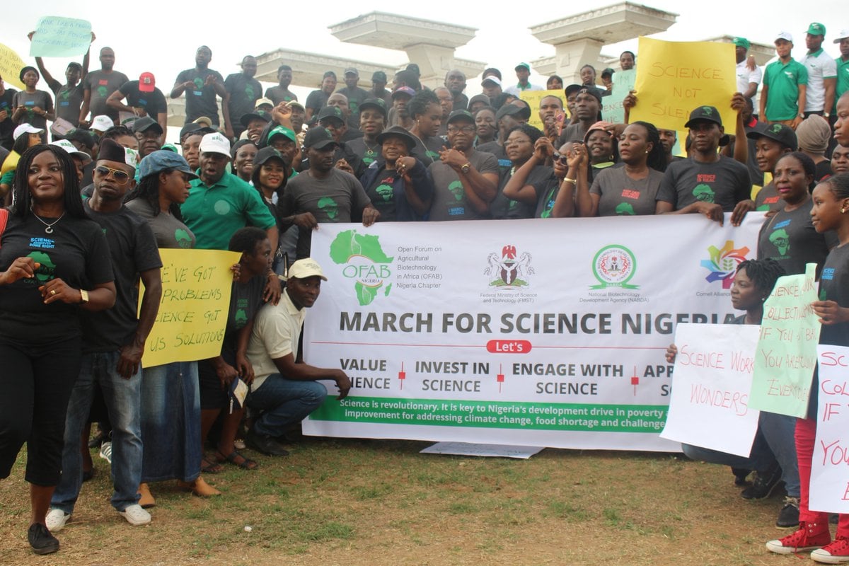 Nigeria: The march in the capital Abuja was organised by the Nigerian Alliance for Science. "The march was phenomenal, as scientists from all walks of life showed their support. My passion as a science communicator and promoter inspired me to march too," said Ifeoma Ndefo of the National Biotechnology Development Agency