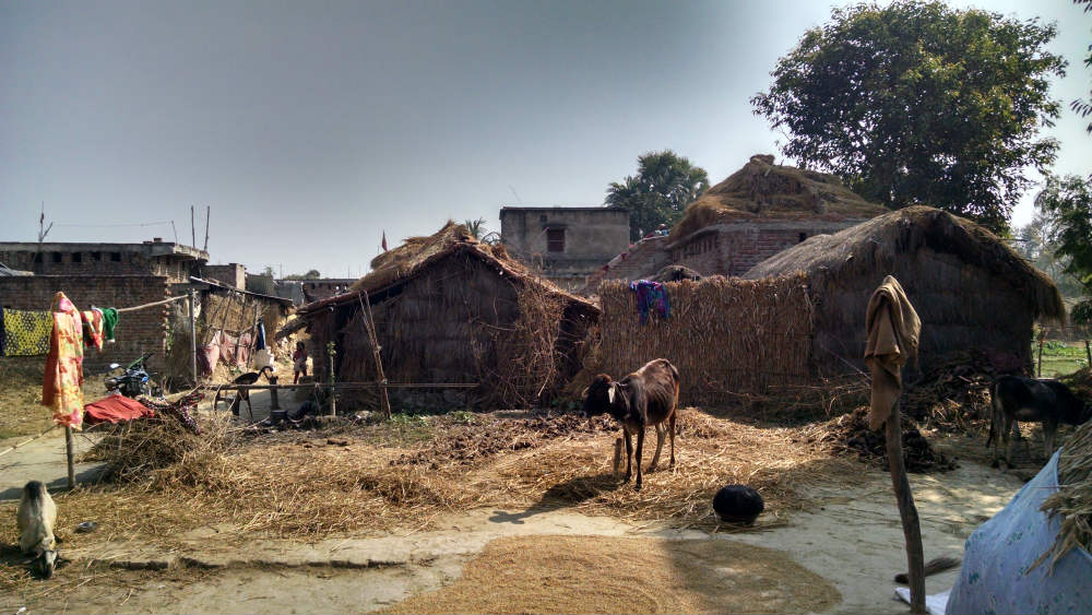 A village in Bihar, India. The different building materials and unique layout of each village require thorough study that, until now, had to be done in the field. The new technology aims to automate part of the process, making it quicker and cheaper
