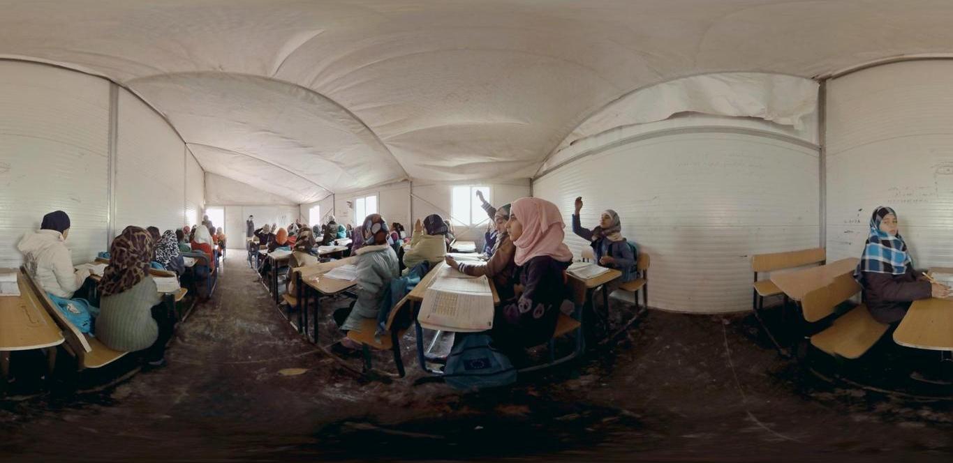 Through an immersive experience, the audience learns about life in a refugee camp through the eyes of the young protagonist, following her daily routine of school, family meals, and time spent with friends.
