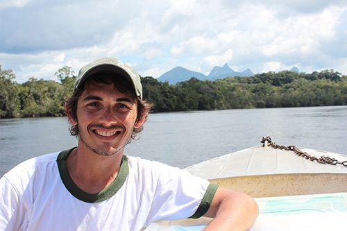 Domingos Cardoso in an expedition trip to Rio Negro