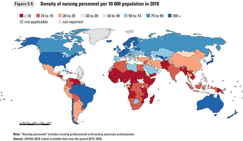 Global Nurses map